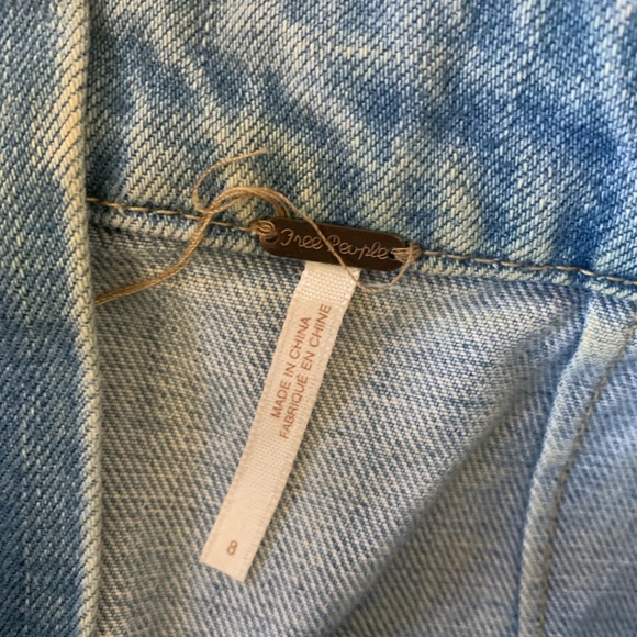 Free People Lace Up Denim Skirt - Picture 5 of 7